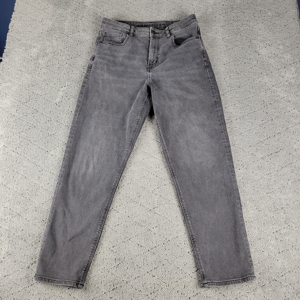 American Eagle Jeans Womens 10 Black Mom Jean High Rise Tapered Stretch Denim